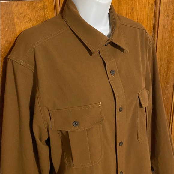 Rowm The Lodge Collection Long Sleeve Brushed Solid Button Down Shirt Size Large - Picture 4 of 12